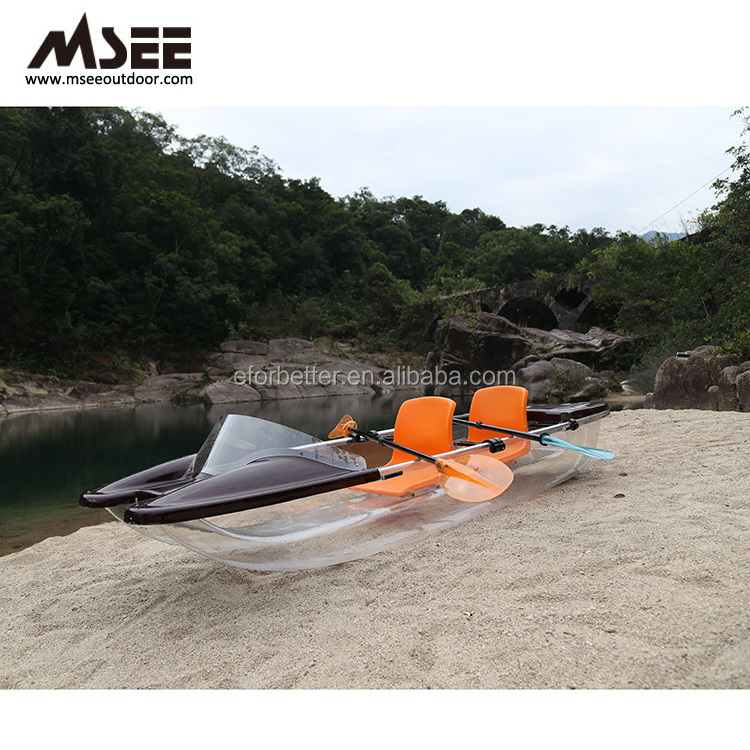 Clear Boat Kayak Transparent Polycarbonate Kayak Can Customized Add Motor