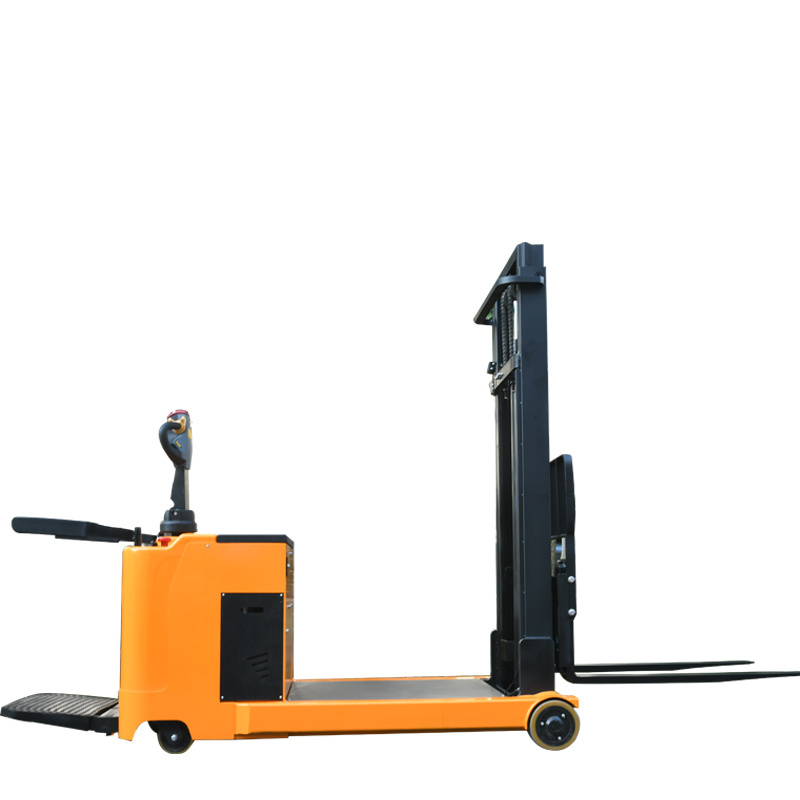 China Rider on Mast Forward Full Electric Reach Pallet Stacker For Narrow aisle used for small Spaces forklifts lifter