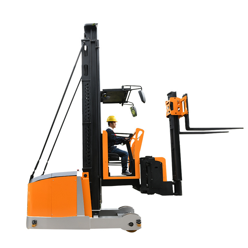 America Curtis Controller 1.5 ton Electric Man Up VNA Forklift 3 Way Turret Truck With Lift Height 10000 meters