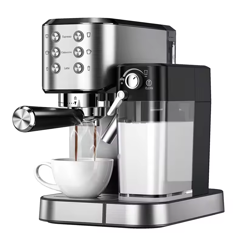 Stainless Steel Cappuccino Latte Machine with Milk Tank Automatic Espresso Machine Espresso Maker