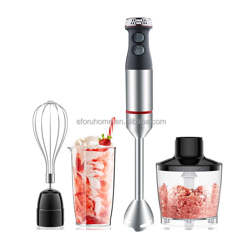 EFORU High Speed Electric Stick Egg Whisk Mixer Juicer Meat Grinder Handheld Stick Mixer Set Hand Blender for Food Processor