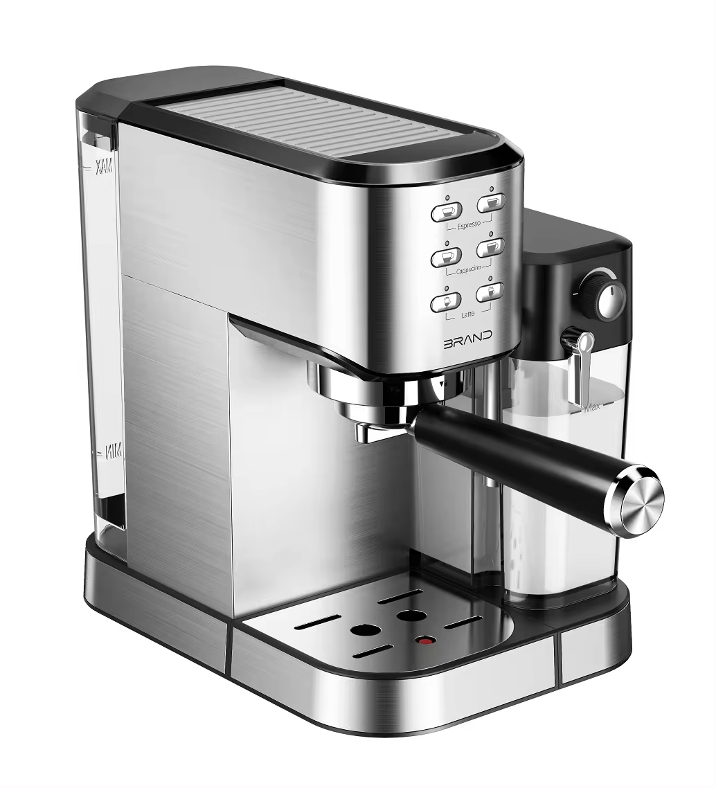 High Pressure Compact Coffee Machines with Milk Frother Steam Wand Professional Espresso Machine Maker