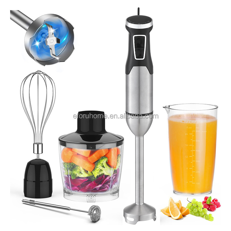 EFORU High Speed Electric Stick Egg Whisk Mixer Juicer Meat Grinder Handheld Stick Mixer Set Hand Blender for Food Processor