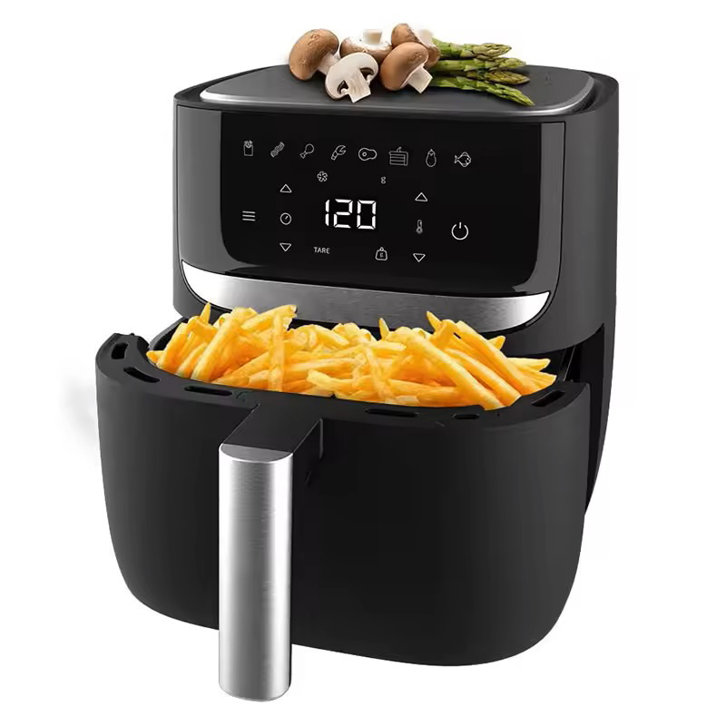 2200W air fryer oven dual heat element Up and down 2 heater smart stainless steel air fryer