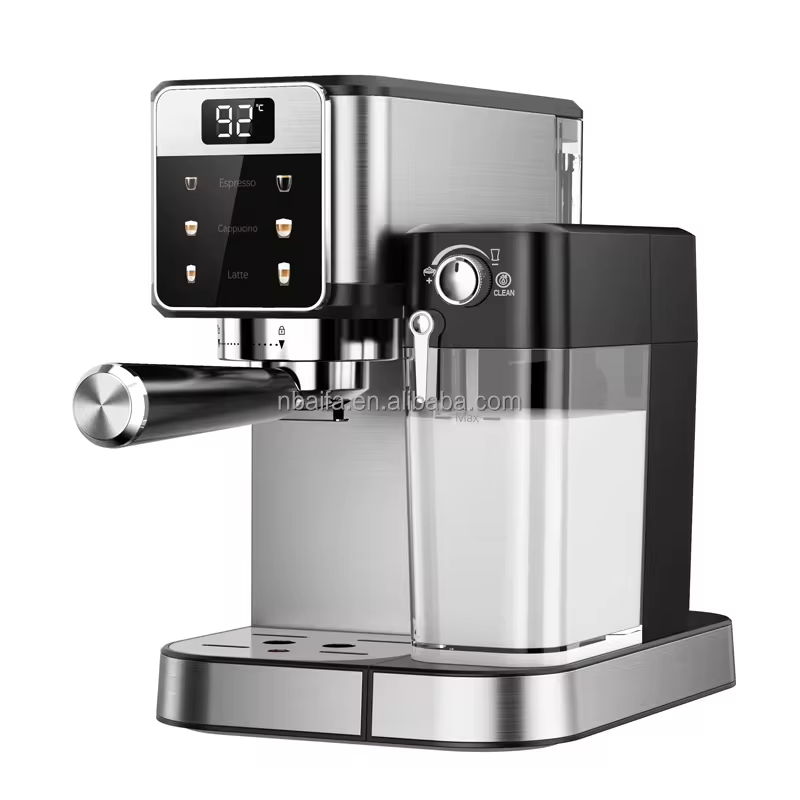 Stainless Steel Cappuccino Latte Machine with Milk Tank Automatic Espresso Machine Espresso Maker