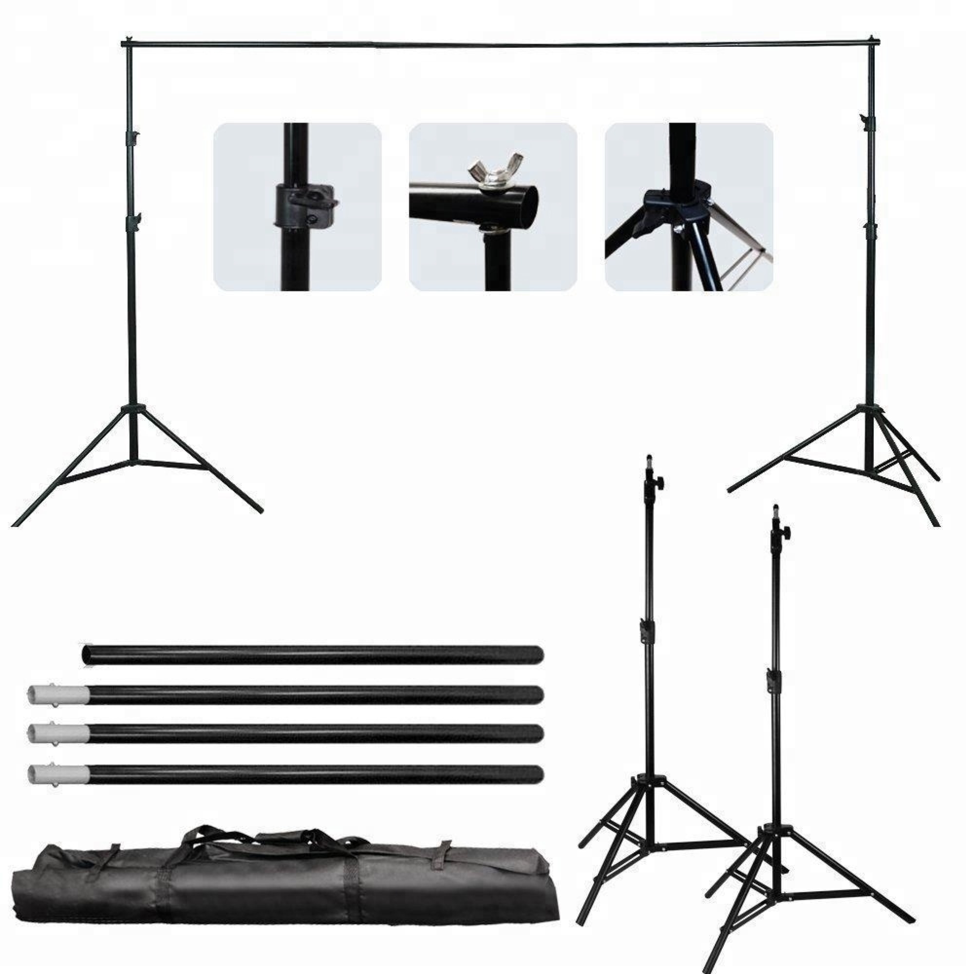 Muslin Backdrop  Umbrella Lighting Kit for Photography