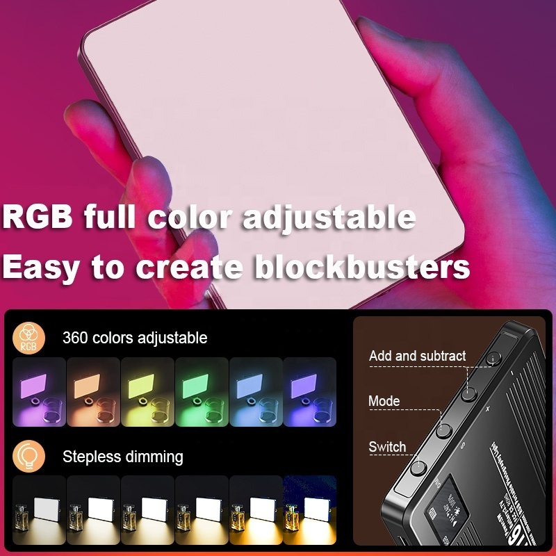 Photography Video Camera RGB Lighting Mini Bi-Color LED Panel Light For Selfie Tiktok Makeup Conference Gaming