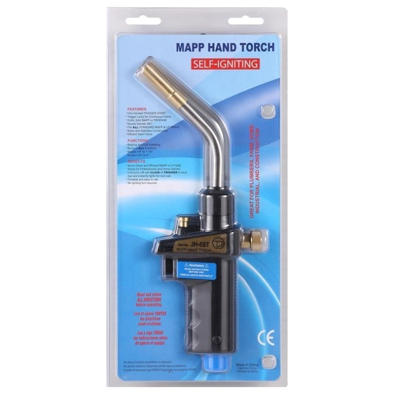 Portable Hand Ignited Trigger Start Brazing Propane Mapp Gas Welding Torch