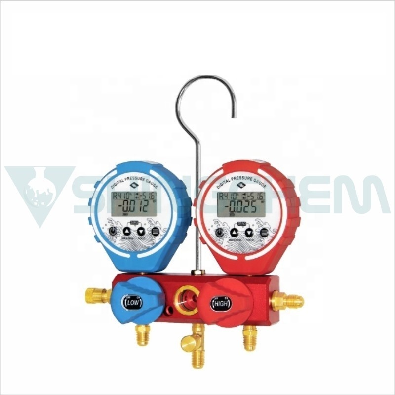 Pressure Gauge for Refrigeration System, R32/R22/R407c/R404A/R134A/ R410A/R744 Refrigerant Compound Gauge