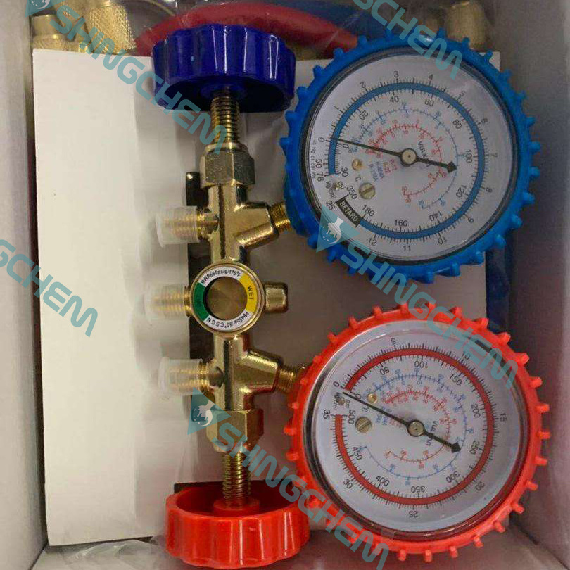 Charging Hose with Safety Valve Freon Refrigerant Gas R12 R134 R410 R32 Charging Hose for Manifold Gauge