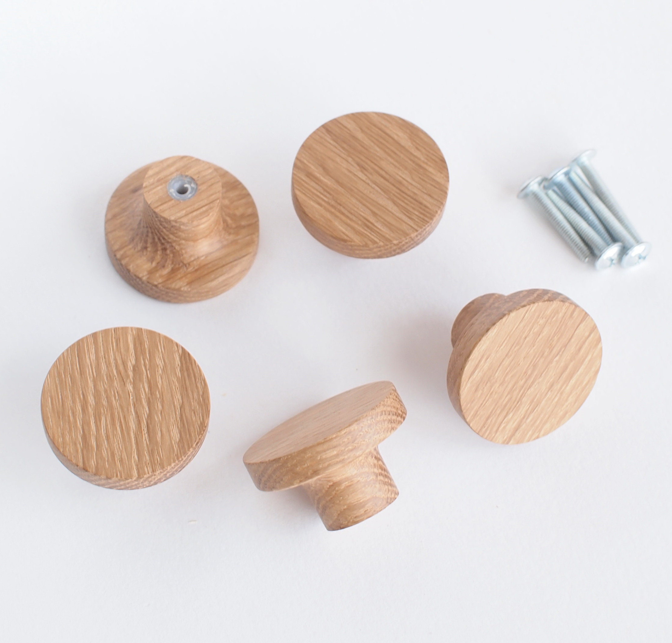 Circular Handles Half Moon Handles Wooden Knobs Pulls Modern Handles Wood mini cabinet knobs