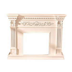 Vintage Wooden Fireplace Mantel Surround Frame Without Fireplace For Living Room 65 Inch Wood Mantel Floating