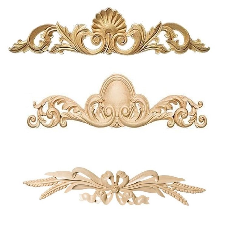 Unpainted Carving Decals Mouldings Trim for Carving Decals for Wall Cupboard Mirror Mantel Door Bed