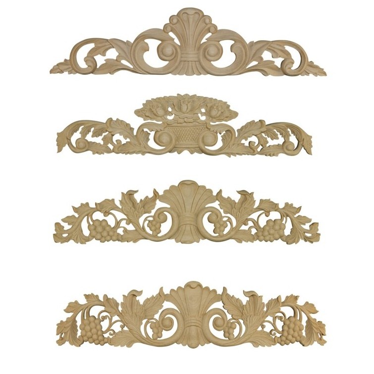 Unpainted Carving Decals Mouldings Trim for Carving Decals for Wall Cupboard Mirror Mantel Door Bed