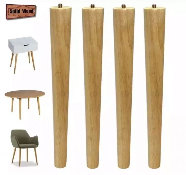 Round Solid Wood Sofa Replacement Legs Wooden Furniture Legs 6 inch Vintage Hardware Accessories Great Sofa Furniture Legs