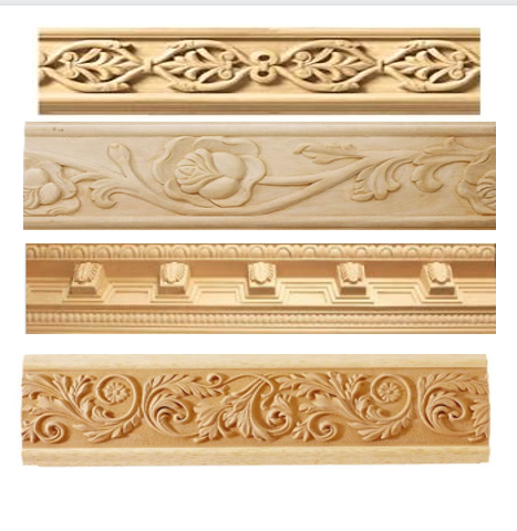 Unfinished Fluted Molding Trim for DIY wooden frame mouldings