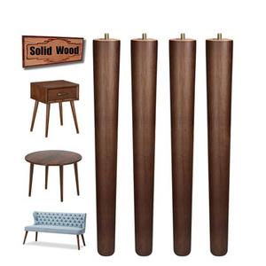 Hot Selling Wooden Table Legs for Furniture Cabinet  Wooden Table and Chair Feet  Furniture Tapered Round Table Legs