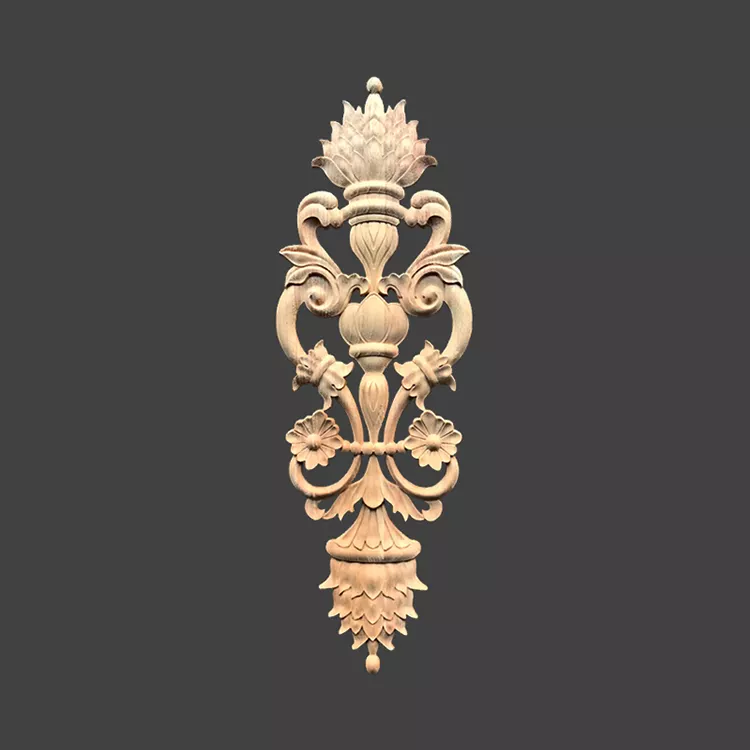 2023 OEM ODM Fine Carvings Applique Carved Wood Onlay Decorative Excellent Funiture Decal Wood Appliques