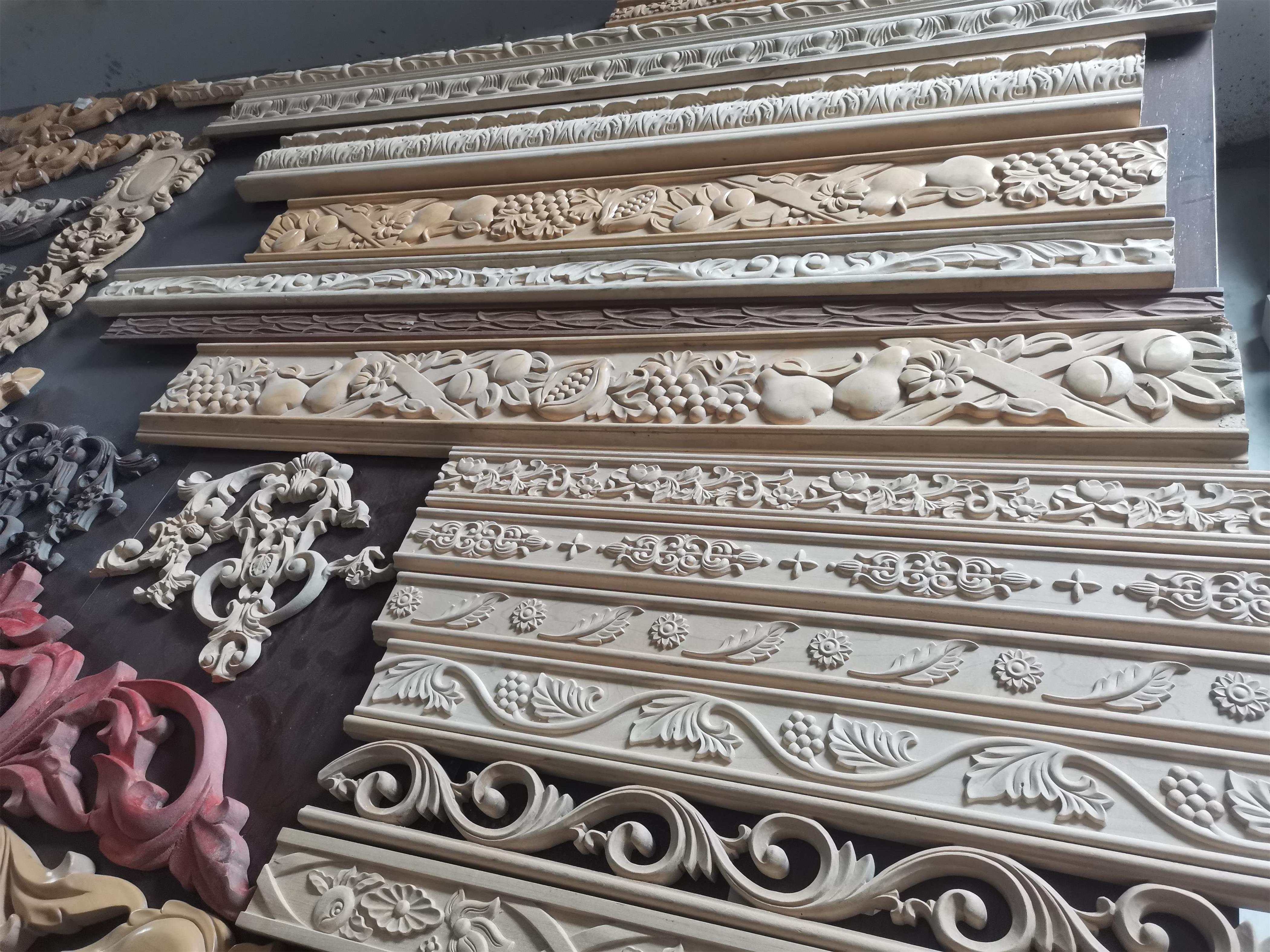 European Retro Decoration Antique Ceiling Trim Wall Decor Wood Architrave Moldings