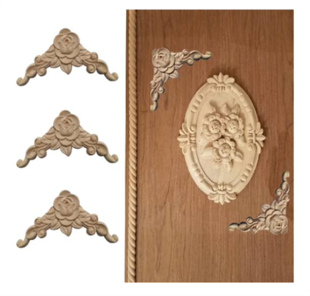 Woodcarving Decal Corner Appliques Decals Wood Carved Onlays And Appliques Crafts