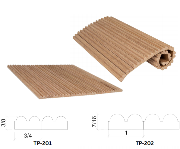 Wood Wall Tambour Half Round Wall Half Round Oak Wave Wooden Curved Fluted Panels