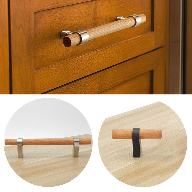 Unique Design Cabinet Knob White Wood Round Drawer Pull in Circular / Oval/Square/ Rectangle shape Furniture Handle