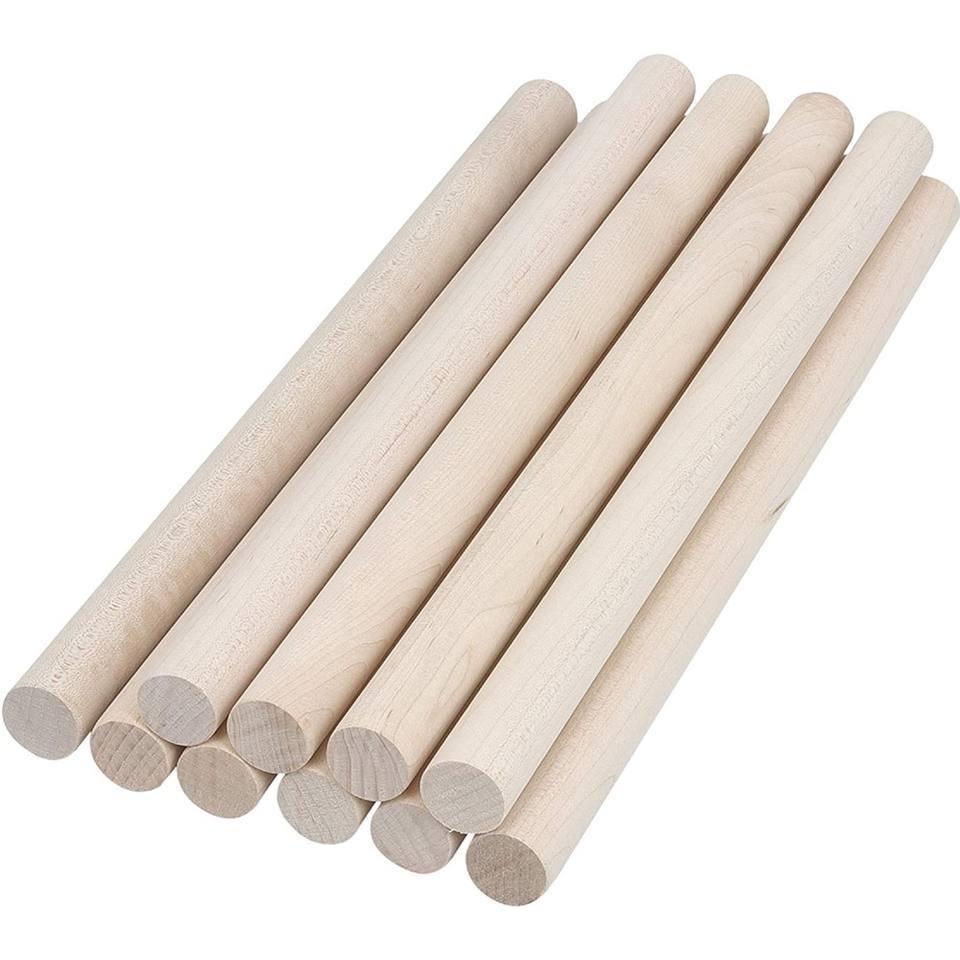 Wooden Dowel Pins Custom Round White Natural Birch Dowel Custom Solid Furniture Accessories Wooden Dowel Rod