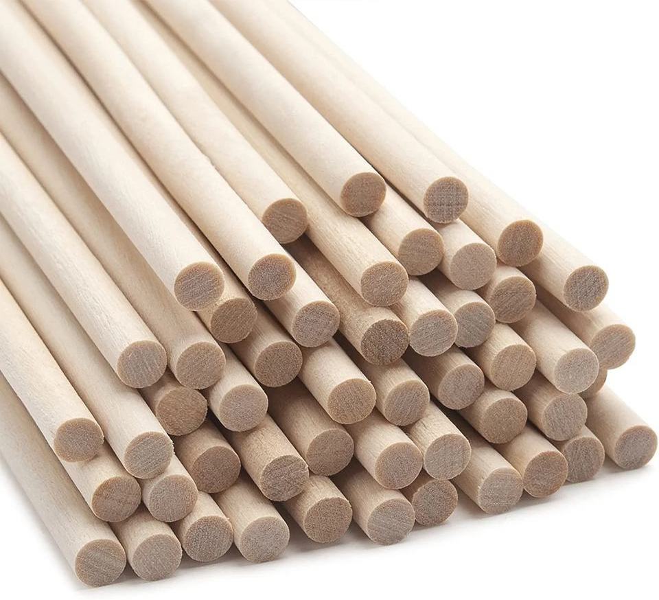 Wooden Dowel Pins Custom Round White Natural Birch Dowel Custom Solid Furniture Accessories Wooden Dowel Rod