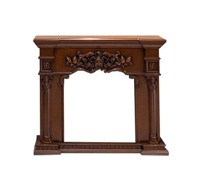 Freestanding Fireplaces Mantel Wood Burning French Style Popular Design Hand Carved Decorative Natural White wood Fireplace