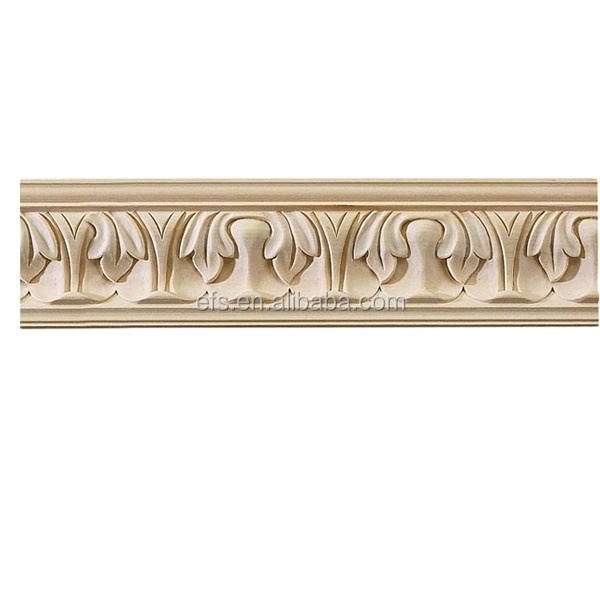 Custom Carved Soild Wood Interior Decorative Wall Moulding Home Decorative Wood Architrave Moldings