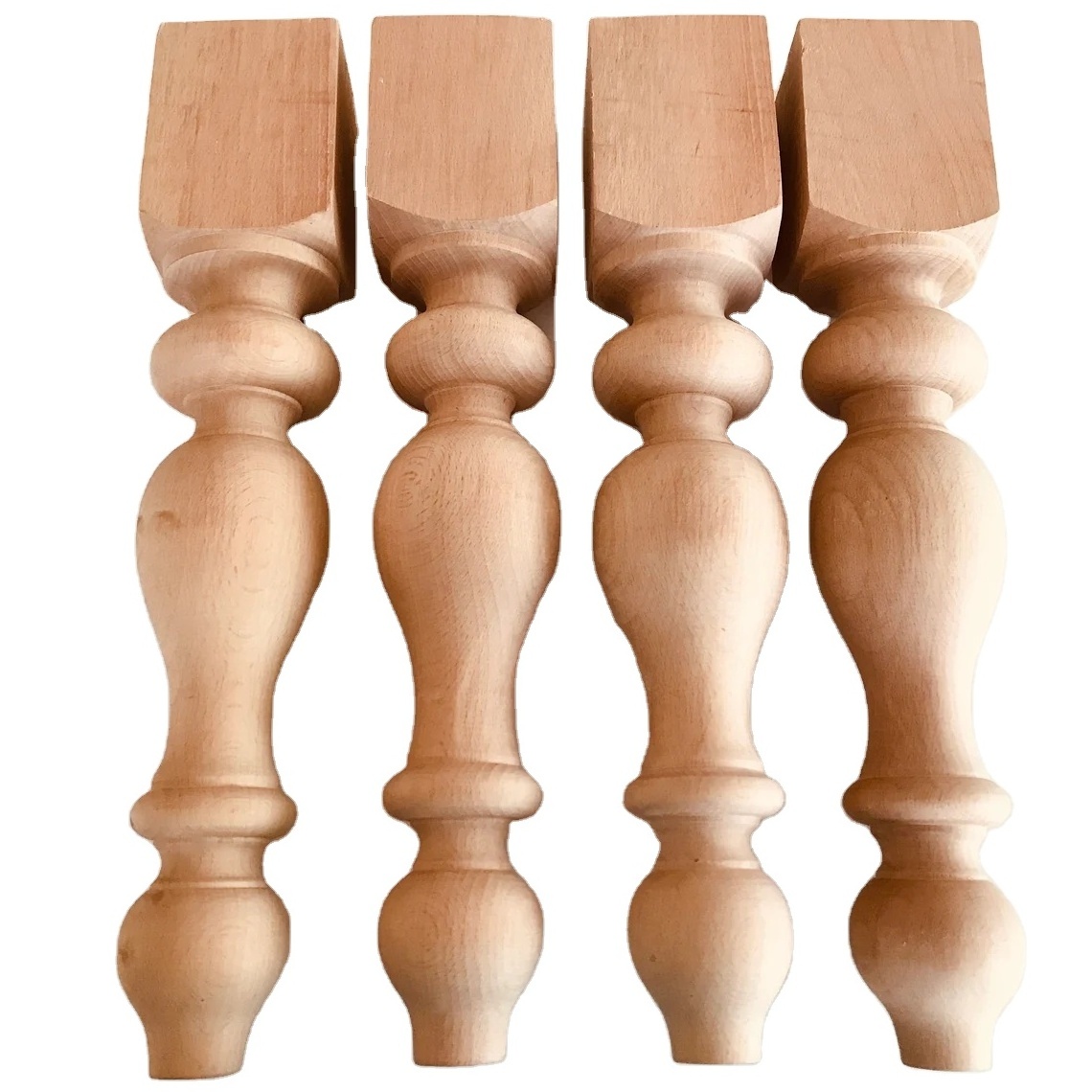 Farmhouse Wood Table Legs Natural Wood Furniture, Sofa, Coffee Table Feet Turning Feet for Decoration Wooden Table Legs