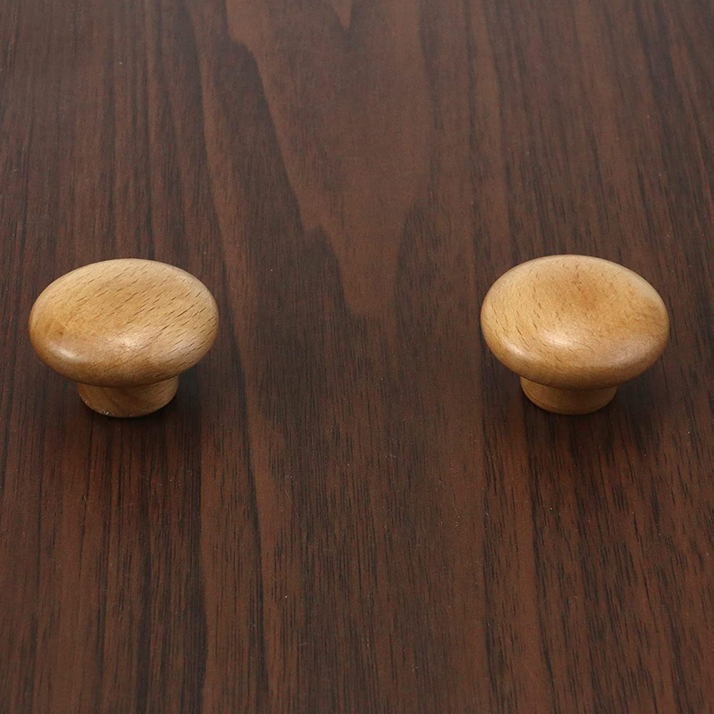 Furniture knob Small antique round wooden drawer knobs decorative drawer knobs  wooden handle for sale