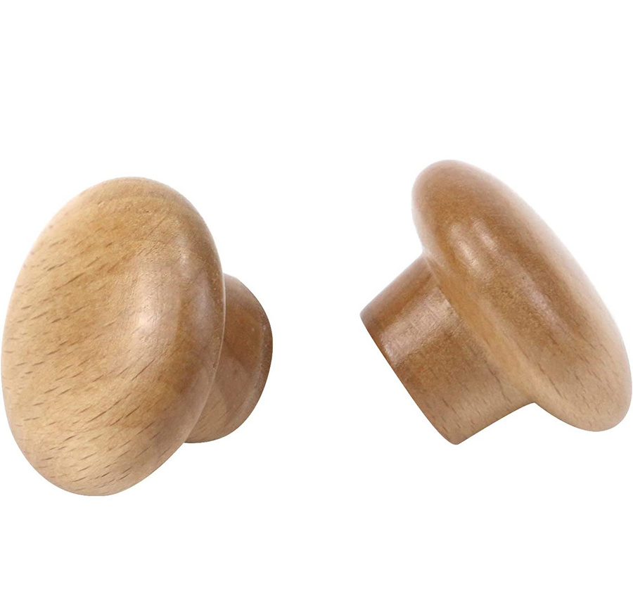 Furniture knob Small antique round wooden drawer knobs decorative drawer knobs  wooden handle for sale