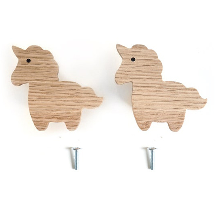 Wooden Animal Cabinet Knobs Decorative Wood Dresser Knobs with Screws Dresser Pulls Wood Marine Woodland Animals Knobs Furniture