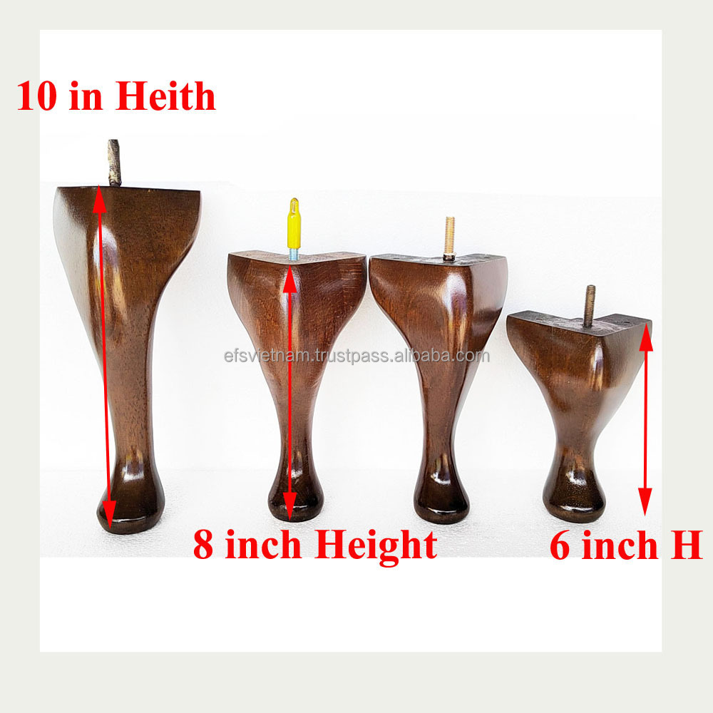 antique wooden furniture feet for sofa chair customized replacement queen anne leg for black bedside table