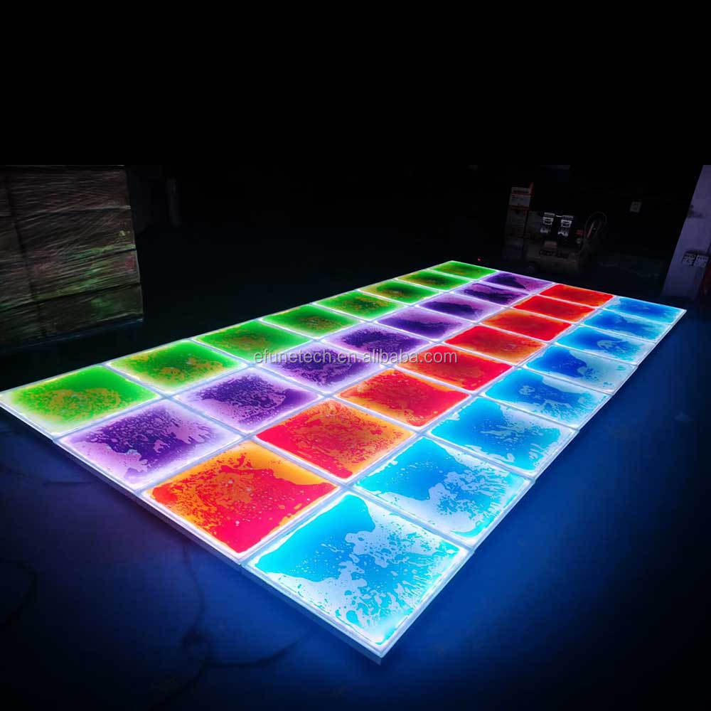 Custom Made New Sensory Led Liquid Lava Floor Nontoxic Light Up Gel Floor Tiles Sensory Texture Liquid Led Floor Tile