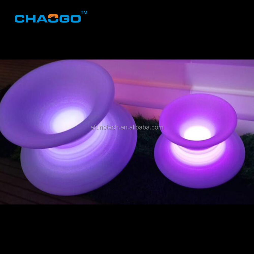 UV Resistant Plastic Led Light Up Outdoor Furniture Toys Funny Lazy Spun Gyro Lounge Gyro Chair Waiting Relax Seat Swivel Stool