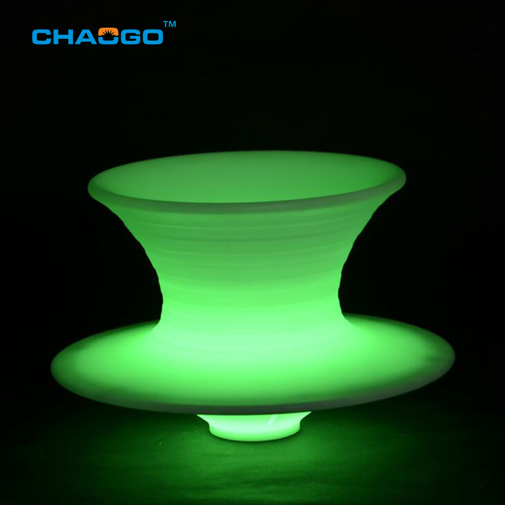 rgb color changing led illuminated outdoor patio garden furniture gyro chair plastic light up led gyroscope chair