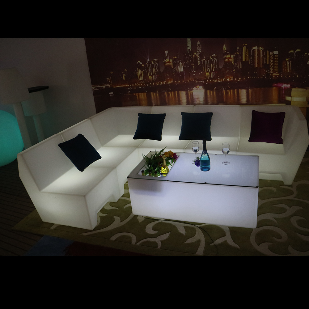 innovative and creative products led light bar furniture sofa rgb colors illuminated lounge furniture