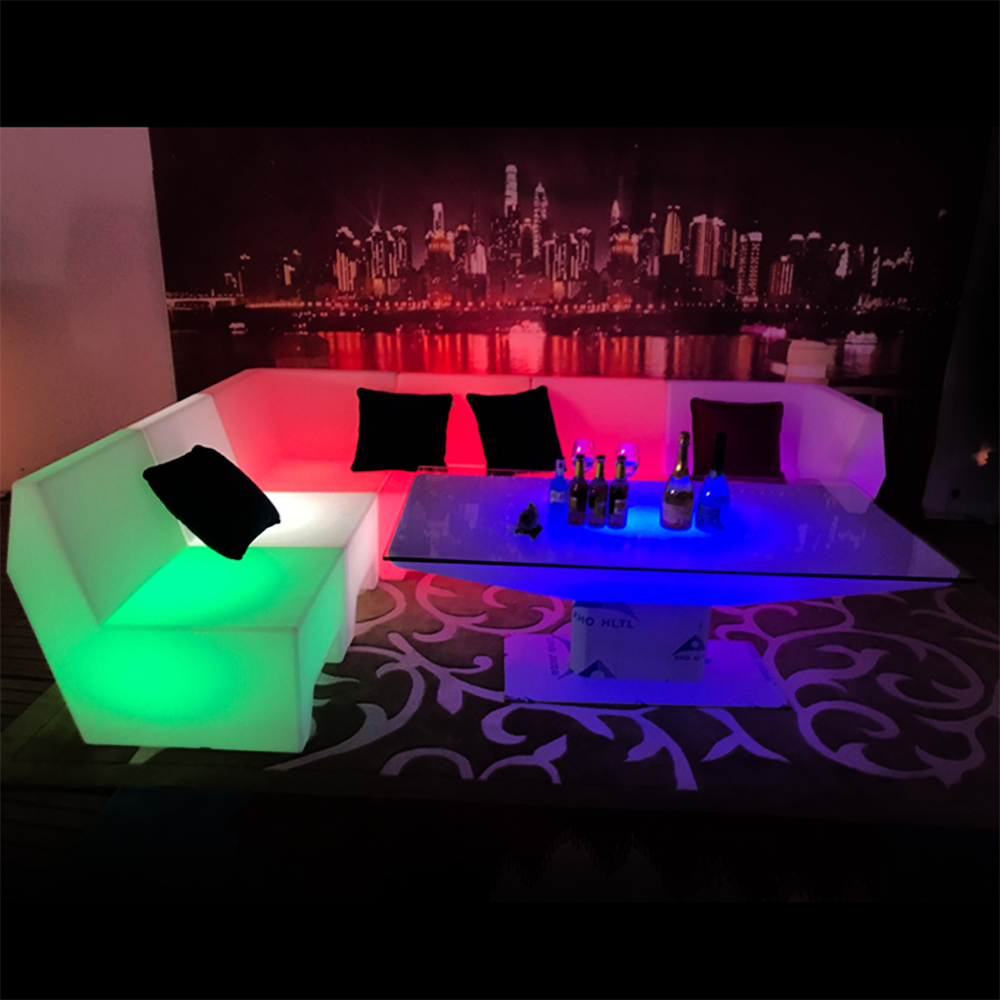 remote control rgb color changing illuminated sectional sofa couch led lighted patio furniture