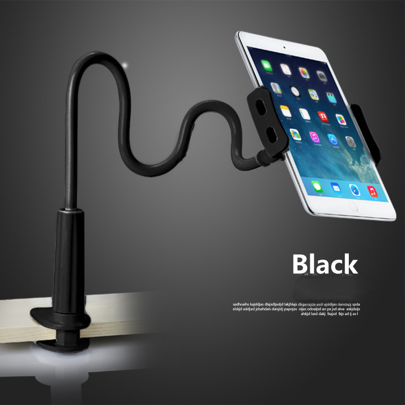 Stay at home use flexible folding pad tablet phone holder fixed clamp on desk table multifunctional phone holder