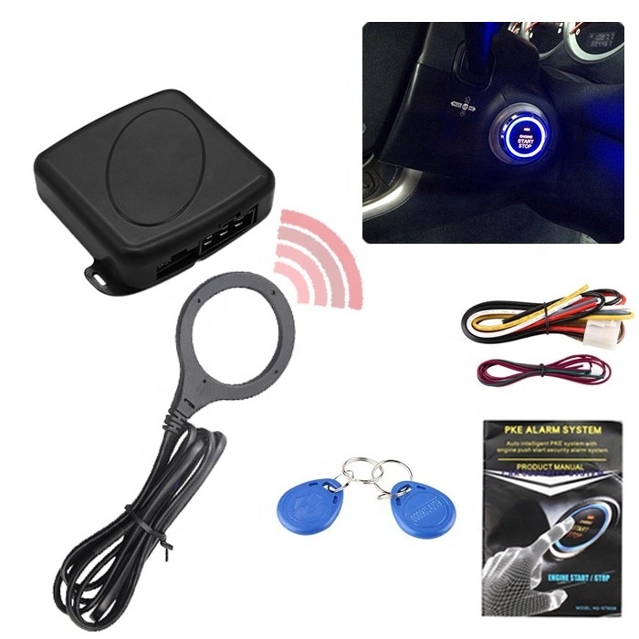 Universal Car engine push start button RFID engine lock ignition starter keyless go push button engine start stop  for car alarm