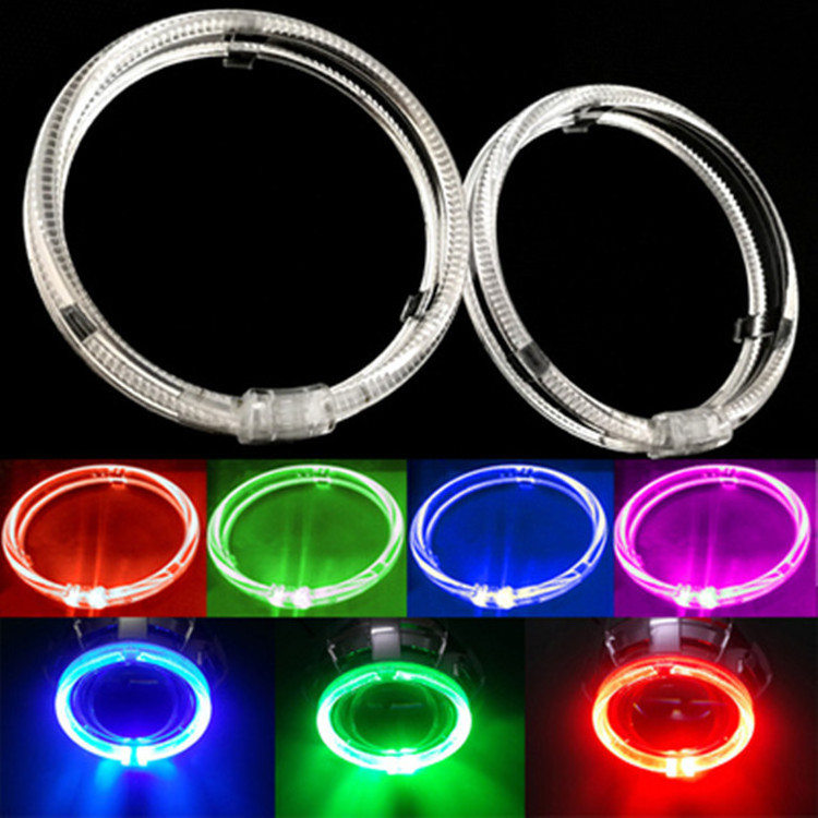 Universal 85MM 90mm 2.5'' 3''  Angel Eyes LED Halo Rings COB Chips Circle Ring Led Angel Eyes Headlights for BMW TOYOTA