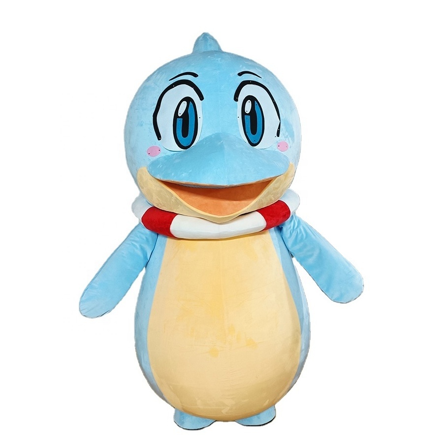 Efun MOQ 1 PC Custom ocean dolphin cartoon figure costume adult walking props sea animal mascot costume for sale