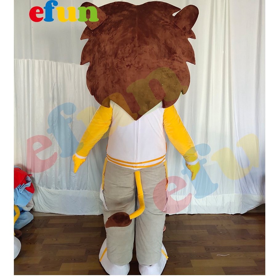 Efun MOQ 1 PC Custom cartoon lion mascot uniform walking effect animal mascot costume for party