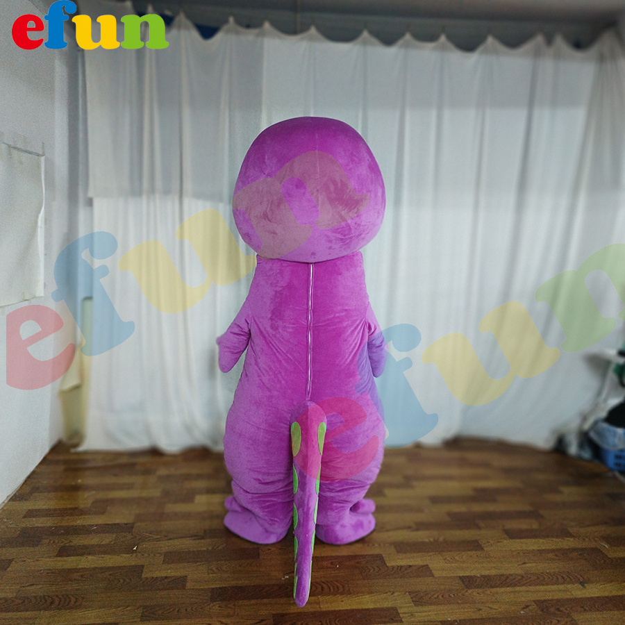 Efun MOQ 1 PC cosplay barney mascot costume for adults used barney mascot cartoon costumes for sale