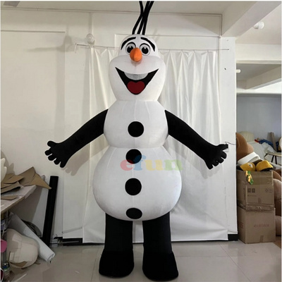 Efun MOQ 1 PC custom Popular white snowman Mascot Costume Cartoon Character Elsa Olaf Mascot Costume Cosplay Suit For Adults