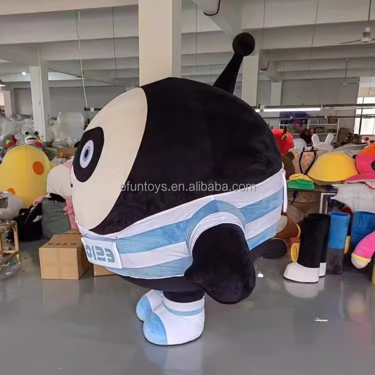 efun 2m 2.6m Hot selling New Egg Party mascot costume Plush inflatable walking Robot costume for sale