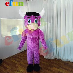 Efun MOQ 1 PC custom Halloween mascot adult size cow mascot costume cartoon animal costume for party