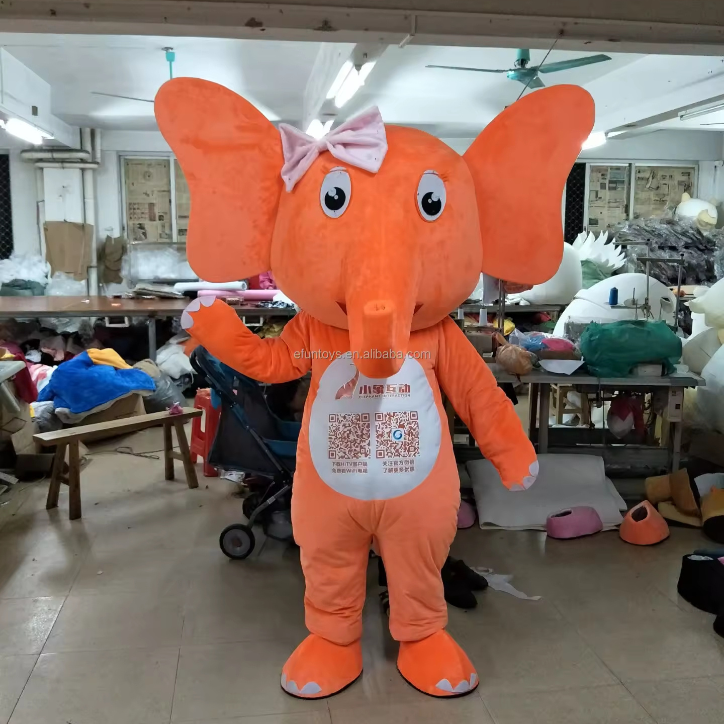 Efun MOQ 1 PC Adult Size elephant Mascot Costume for Adult Cartoon Animal Cosplay for Animal elephant Carnival Parade Feast